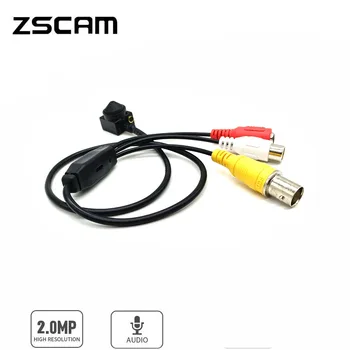 ZSCAM Mini 2MP/1080P CMOS2053 1920*1080 CCTV AHD/TVI/CVICVBS 4 В 1 Проводная Камера Видеонаблюдения Красочная Видео Аудио Камера