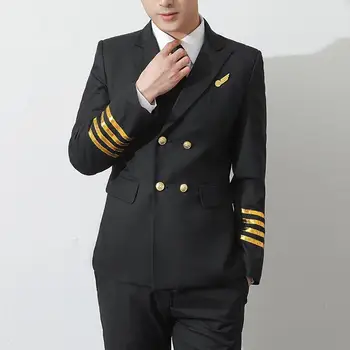 Авиационная Железнодорожная униформа, Униформа стюардессы, униформа капитана, Моряка, Пилота, Униформа, Мужская Профессиональная униформа