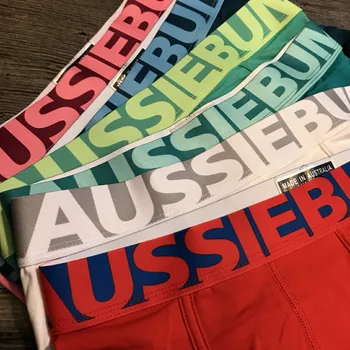 Австралийское мужское нижнее белье с широкими полями карамельного цвета, боксерское белье с четырьмя углами, дышащее эластичное волокно