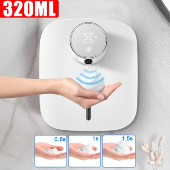 Автоматический дозатор мыла, перезаряжаемый бесконтактный настенный дозатор мыла для вспенивания мыла, дозатор дезинфицирующего средства для рук
