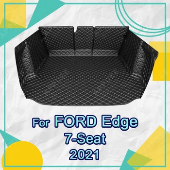 Автоматический коврик для багажника с полным покрытием для Ford Edge 7-местный 2021 Автомобильный коврик для багажника, Аксессуары для защиты салона грузового лайнера