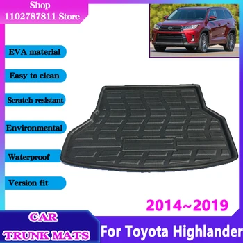 Автомобильные коврики для заднего багажника Toyota Highlander XU50 Аксессуары 2014 ~ 2019 Водонепроницаемый чистый вкладыш, Противоскользящий защитный коврик для хранения
