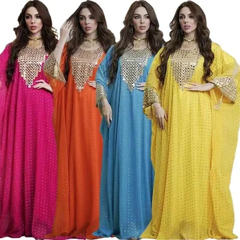 Африканские женские дашики, мусульманское платье Макси с Абайей из Дубая, Марокканское вечернее платье для вечеринок, Сари для женщин в Индии