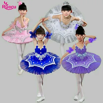 Балетное платье-пачка для девочек Ruoru, Одежда для танцев для девочек, Детское балетное платье, Костюмы для танцовщиц, Трико для танцев, Блинная пачка