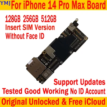 Без учетной записи ID Оригинал Для iPhone 14 Pro Max Материнская плата 128 ГБ 256 ГБ Без логической платы Face ID Поддержка Обновления IOS Материнская плата 5G
