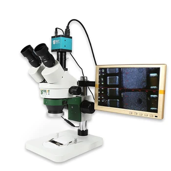 Бинокулярный Стереоскопический Микроскоп с Непрерывным увеличением 7-45 раз, USB, Микробиологический Увеличительный Цифровой Видеомикроскоп, Телевизионная трубка BST-X6 (2)