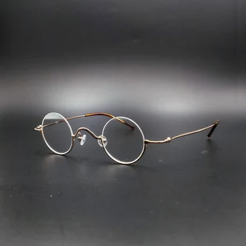 Винтажные очки для чтения с синим светом, винтажные маленькие круглые очки по рецепту диаметром 35 мм, золотые, серебряные и черные