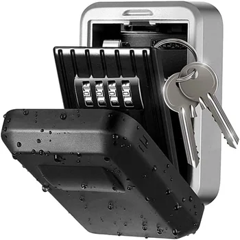 Водонепроницаемый ящик для хранения ключей Настенное Крепление Для Хранения ключей Секретный Сейф Органайзер Дверной Замок Без ключа Домашний Сейф для ключей для длительного использования
