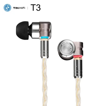 Гибридные драйверы Tinhifi T3 Knowles BA + 1DD Hi-Fi Аудио Наушники-вкладыши со съемным кабелем MMCX