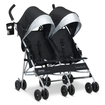 Двухместная коляска Baby Side By Side Детские стулья для повседневного использования и путешествий Легкая рама с компактным зонтичным складыванием