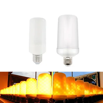 Декоративная лампа с эффектом пламени, светодиодная лампа с динамическим пламенем E126 E27, креативная кукурузная лампа с эффектом имитации пламени, ночник