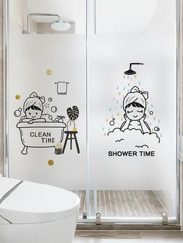 Декоративные пленки из антибликового стекла для ванной Комнаты, Прозрачная Непрозрачная Дверь ванной Комнаты, Душевая Комната, Туалет, Пленка для защиты от подглядывания
