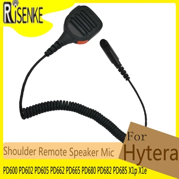 Динамик RISENKE Микрофон для Hytera PD600 PD602 PD605 PD662 PD665 PD680 PD682 PD685 X1p X1e Walkie Talkie Плечевой Микрофон PTT