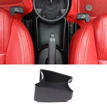 Для 2011-2015 Fiat 500 ABS черный автомобильный стайлинг центральная панель управления автомобилем ручной тормоз ящик для хранения лоток для мобильного телефона автозапчасти