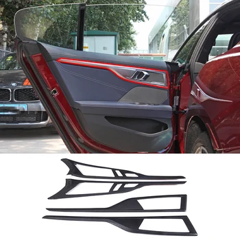Для 2019-2022 BMW 8 серии G16 Моделирование автомобиля из настоящего углеродного волокна Декоративная наклейка на внутреннюю дверную панель автомобиля Автомобильные аксессуары