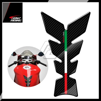 Для Aprilia Ducati Panigale Honda Suzuki Yamaha Benelli 3D Карбоновая Накладка на бак мотоцикла Италия Гоночная Накладка на бак