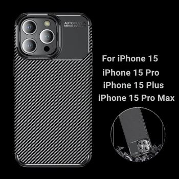 Для Funda iPhone 15 Pro Max Чехол iPhone 15 Pro Max Чехол Корпус Противоударный Силиконовый защитный чехол из ТПУ Задняя крышка телефона