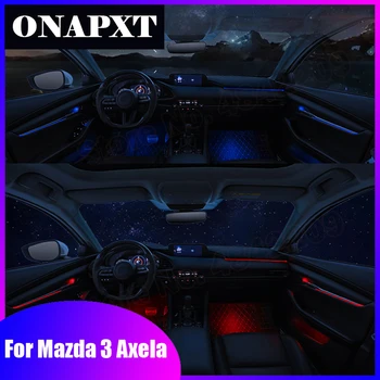Для Mazda 3 Axela 2017-2020 Кнопка Управления Неоновым Рассеянным Светом 64 Цвета Комплект Декоративных светодиодных Атмосферных Ламп с подсветкой Полосы