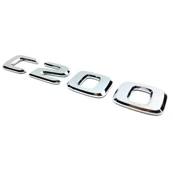 Для Mercedes-Benz C-Class C180 C200 C220 3D Эмблема Багажника Автомобиля, Значок с Хромированными Буквами, Наклейки На Значок Для Ремонта Автомобиля, Автомобильные Аксессуары