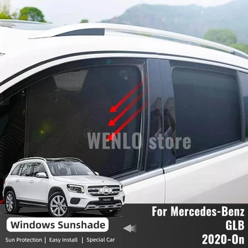Для Mercedes Benz GLB EQB X247 2020-2023 AMG 200 250 Магнитный Автомобильный Солнцезащитный Козырек Шторка На Лобовое Стекло Заднего Бокового Окна Солнцезащитный Козырек