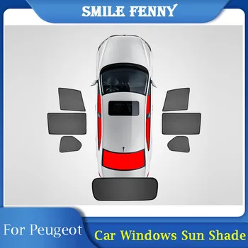 Для Peugeot 2008 2014 2015 2016 2017 2018 Аксессуары Для автомобиля, защита от ультрафиолета, Солнцезащитный козырек, Сетчатый щит, занавески на боковые окна
