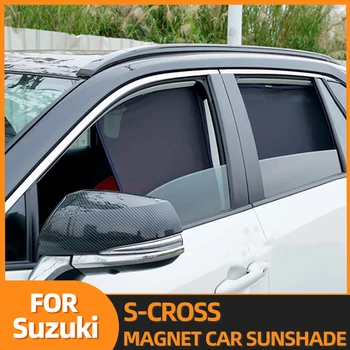 Для suzuki S-CROSS S CROSS Магнитный автомобильный солнцезащитный козырек сетчатая шторка на лобовом стекле Солнцезащитный козырек на заднем боковом стекле