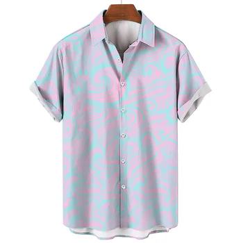Допаминовая рубашка Для мужчин, Футболка с 3D красочной графикой, Короткий рукав, Мужская И Женская Рубашка, Повседневная Модная Одежда, Гавайские Топы