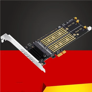 Дополнительные карты PCIe To M2 NVME Adapter Card PCIe X1 2Port NVME M Key SSD Конвертер M.2 PCI Express X1 Адаптер Плата расширения Riser