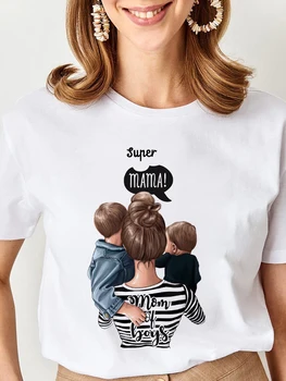 Женская футболка с рисунком супер мамы, жизнь мамы, мама, мама, летние женские футболки с принтом, топ, футболка, женская футболка с рисунком, женская футболка