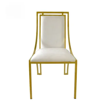Заводской оптовый продукт роскошный золотой стул из нержавеющей стали, используемый для свадеб