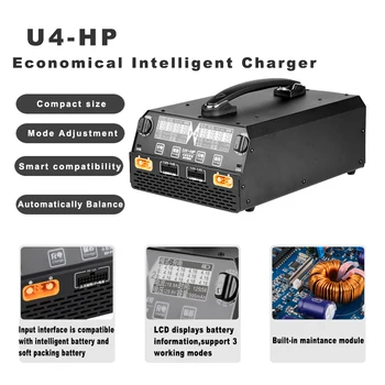 Зарядное устройство EV-PEAK U4-HP Balance Charger Двухканальное для LiPo/LiHV аккумуляторов 6S-14S мощностью 2500 Вт 25A