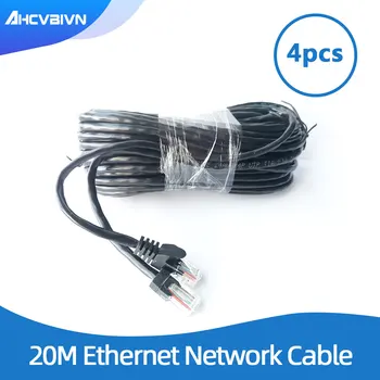 Значение 4 шт 20 М 65 футов Сетевой кабель cat5 Ethernet RJ45 Патч Открытый Водонепроницаемый Кабель Локальной Сети Провода Для Системы видеонаблюдения POE IP Camera System