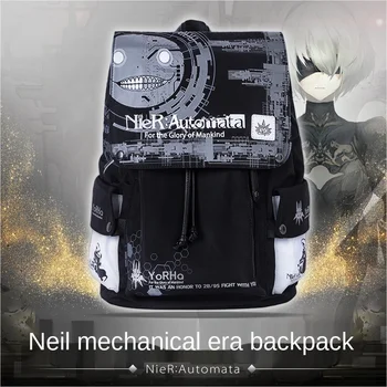 Игра NieR: Automata Школьный рюкзак для девочек и мальчиков Большой дорожный рюкзак холщовые школьные сумки для подростков аниме Bookbag