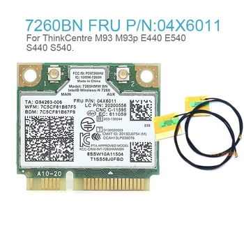 Используемая беспроводная карта Intel 7260HMW Bluetooth 4,0 7260BN WiFi mini PCIE Wlan BT4.0 FRU: 00JT455 04X6011 для ThinkCentre M93p E540
