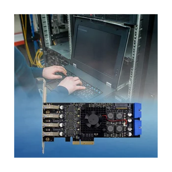 Карта PCI-E X4 ST676 NEC720202 USB3.0, четырехканальная /8-портовая USB3.0 SATA, обеспечивает высокоскоростное преобразование данных промышленного назначения