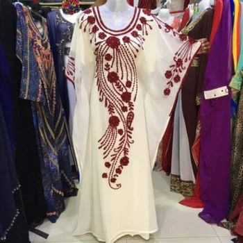 Кафтаны Eid Dubai Фараша Абайя длинное нарядное платье макси платье марокканское платье