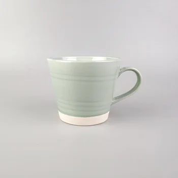 Керамическая кофейная чашка в скандинавском стиле, креативная мода, простая ретро японская зеленая маленькая свежая маленькая чашка