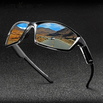 Классические поляризованные солнцезащитные очки Для мужчин в черной оправе, спортивные солнцезащитные очки для вождения, Женские модные зеркальные очки, роскошный бренд, дизайнерские очки