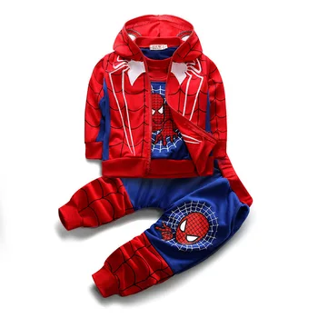Комплект одежды для маленьких девочек и мальчиков с Человеком-пауком для малышей, детские наряды на Хэллоуин