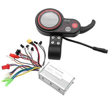 Контроллер 36 В + сменный измеритель пробега ZQ-100, Регулируемый по скорости измеритель электрического скутера, 6-контактный дисплей для электрического скутера