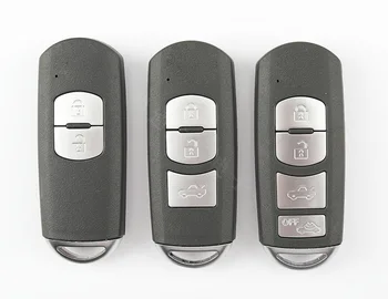 Корпус смарт-ключа для Mazda Axela CX3 CX4 CX5 MX5 Atez, 2, 3, 4 кнопки, чехол для замены заготовок автомобильных ключей
