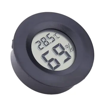 Круглый электронный термометр и гигрометр, цифровой ЖК-гигрометр для помещений, измеритель температуры и влажности C & F