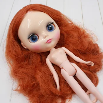 Кукла ню Блит, фабричная кукла с медно-красными волосами, подходит для смены игрушек BJD своими руками для девочек
