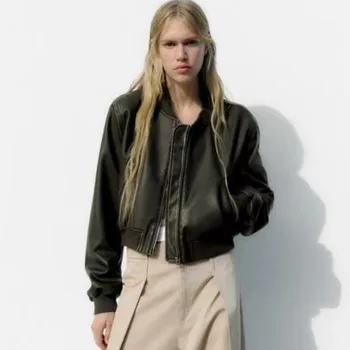 Куртка YICIYA, бренд ZA, гоночный бомбер, женские университетские куртки из искусственной кожи, новая верхняя одежда, винтажная американская бейсбольная куртка, пальто y2k