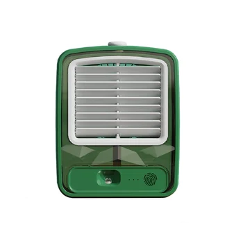 Маленький настольный вентилятор с распылителем тумана, светодиодный ночник, USB Перезаряжаемый вентилятор для запотевания воды, Портативный настольный вентилятор охлаждения стола C