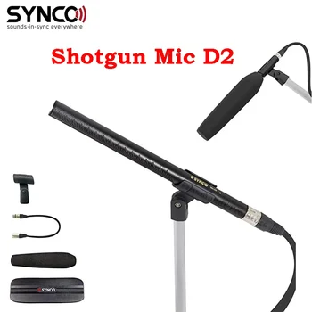 Микрофон SYNCO Shotgun Микрофон D2 Гиперкардиоидного направления с разъемом XLR Профессиональная Видеозапись Аудио для видеокамеры