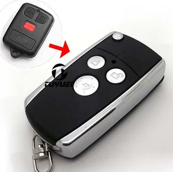 Модифицированный Чехол для ключей с 3 Кнопками Для BYD F3 F3R, Складной Флип-Чехол Для дистанционного Ключа, Заготовки Для автомобильных ключей