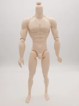 Модная мускулистая мужская кукла с артикуляцией в масштабе 1/6, манекен для тела из белой кожи, подставка для показа OOAK