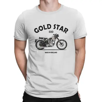 Мужская футболка Gold Star 500, Одежда из чистого хлопка BSA Moto, Винтажная футболка с коротким рукавом и круглым вырезом, Летняя футболка