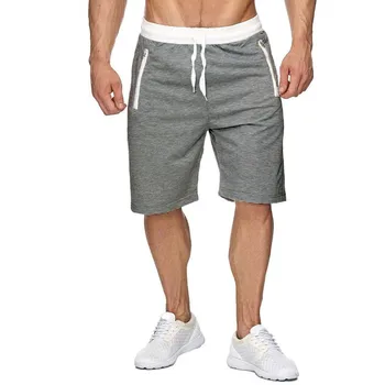Мужские короткие брюки длиной до колена в стиле пэчворк, Летние повседневные спортивные штаны с карманами для фитнеса, Модные мужские спортивные брюки